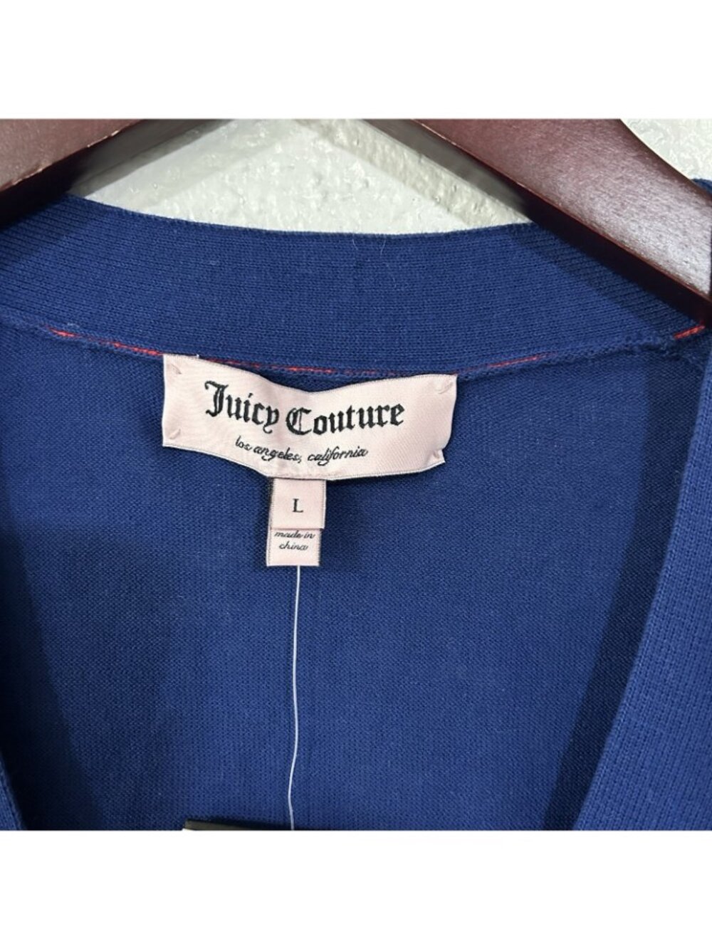 Juicy Couture NWT preppy Button Up Cardigan Grampacore Womens Medium Preppy Blue - Picture 3 of 9